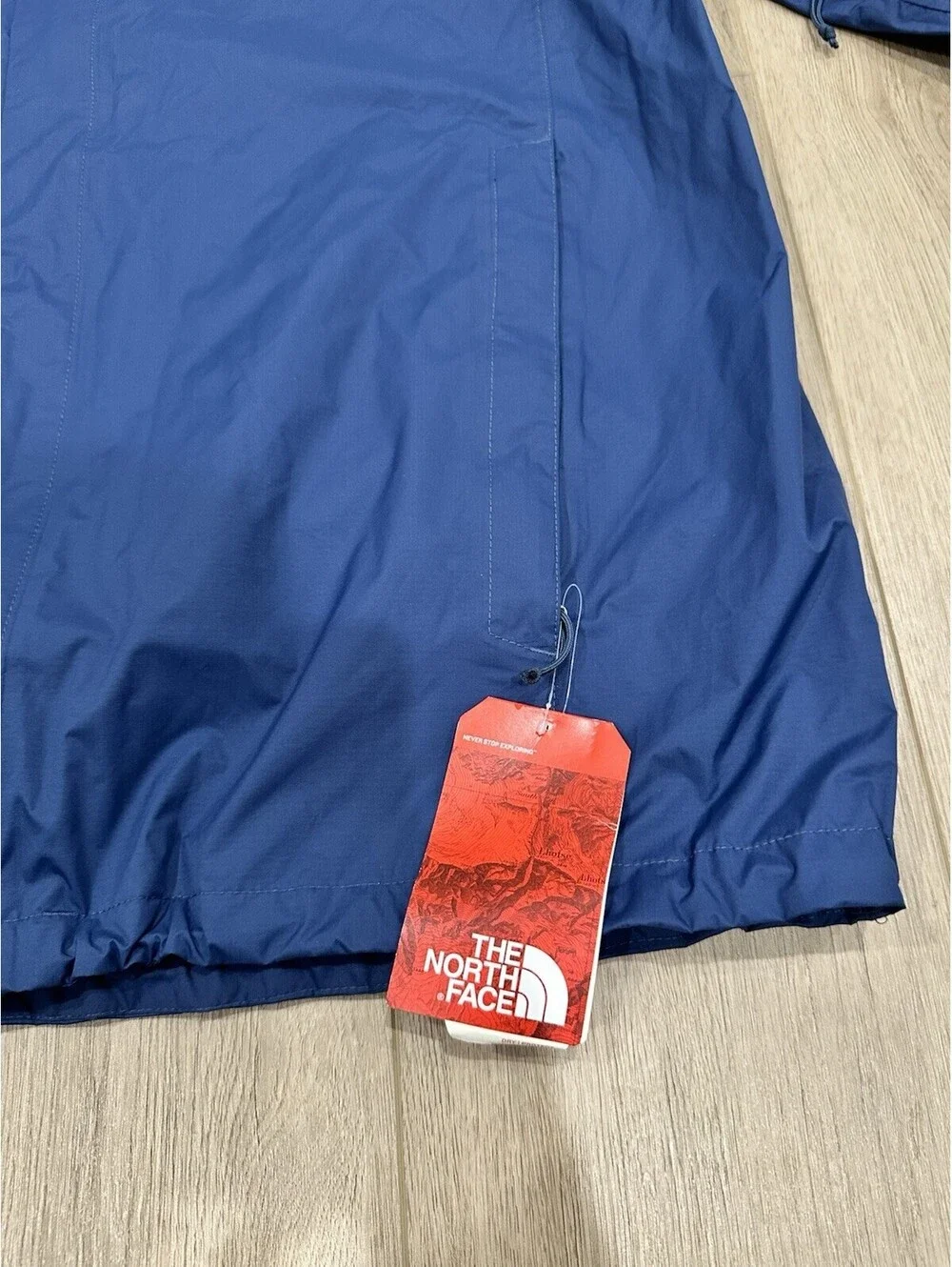 NWT The North Face DryVent Rain Jacket Mens XXXL 3XL Blue Hood Windbreaker
